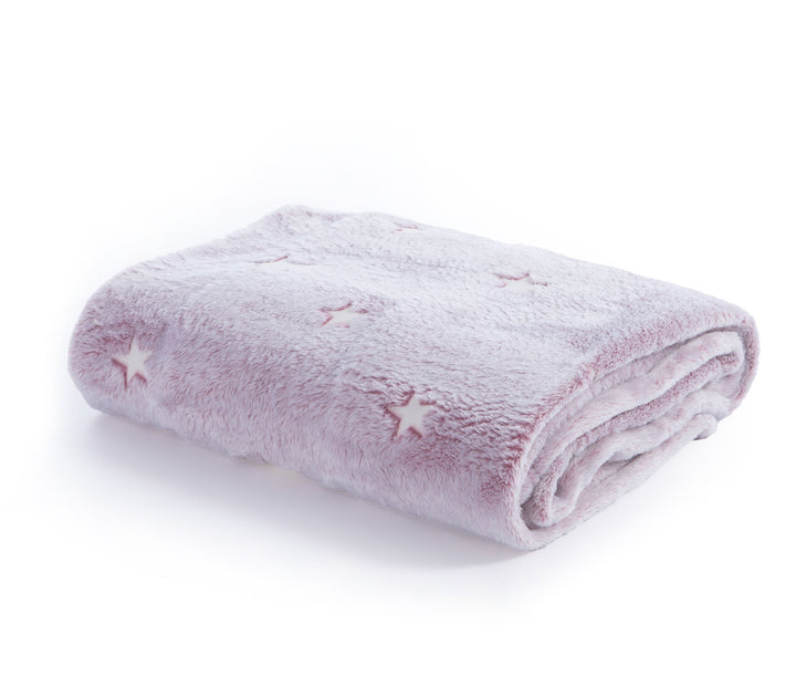 Fleece Βρεφική Κουβέρτα Κούνιας Ροζ Interstellar 110X150 Nef-Nef Homeware