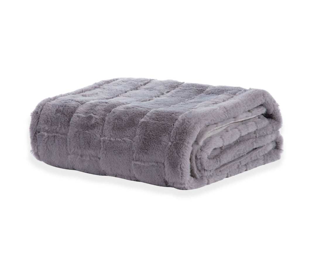 Διακοσμητικό Ριχτάρι Γκρι Rabbit Fur Barlow 140X190 Nef-Nef Homeware