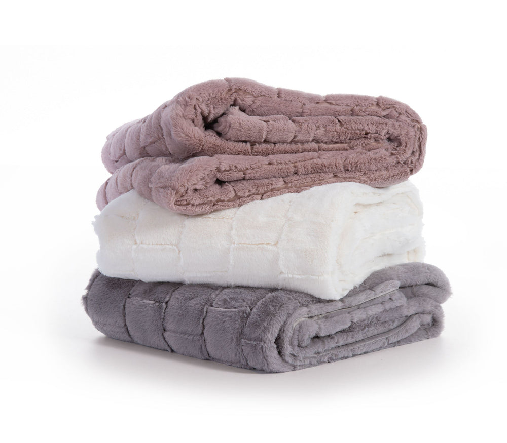 Διακοσμητικό Ριχτάρι Γκρι Rabbit Fur Barlow 140X190 Nef-Nef Homeware