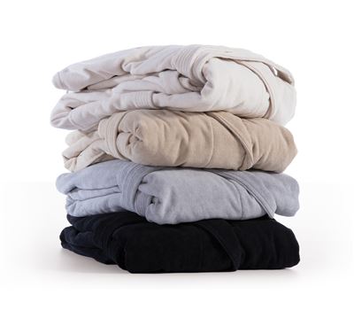 Μαύρο Μπουρνούζι Elements Με Γιάκα Unit Nef-Nef Homeware
