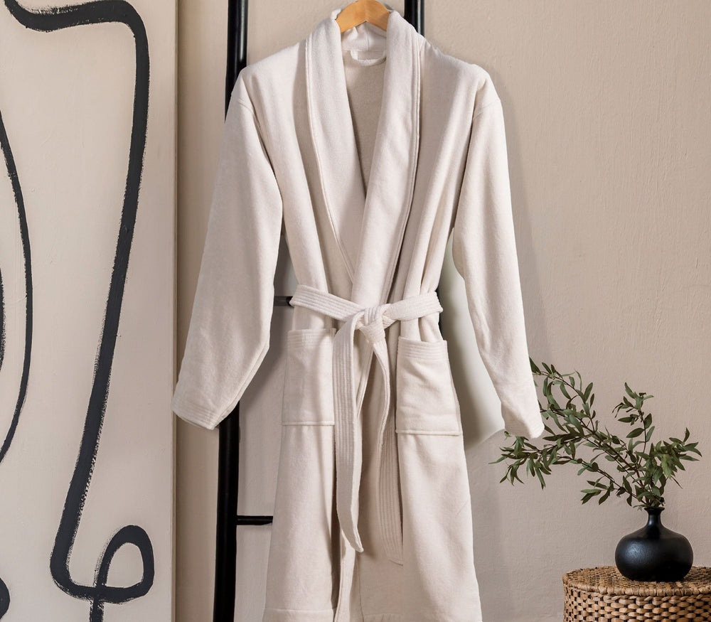 Μπεζ Μπουρνούζι Elements Με Γιάκα Unit Nef-Nef Homeware
