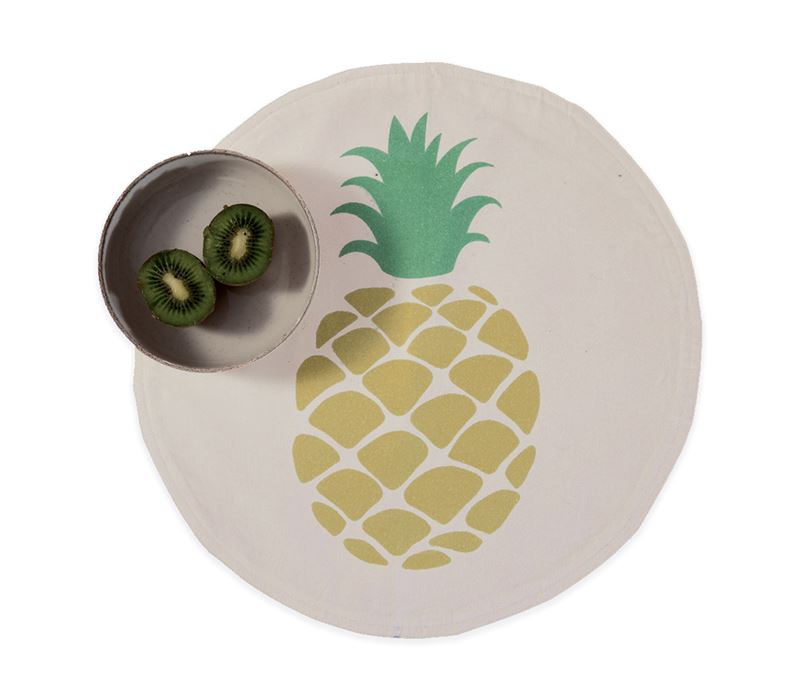 Σουπλά Εκρού Με Σχέδιο Ανανά Delicious D.38 Nef-Nef Homeware