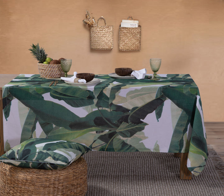 Τραπεζομάντηλο Πράσινο με Tropical Μοτίβο Tropicana 140X240 Nef-Nef Homeware
