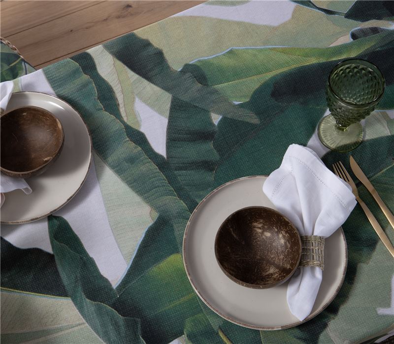 Τραπεζομάντηλο Πράσινο με Tropical Μοτίβο Tropicana 140X240 Nef-Nef Homeware