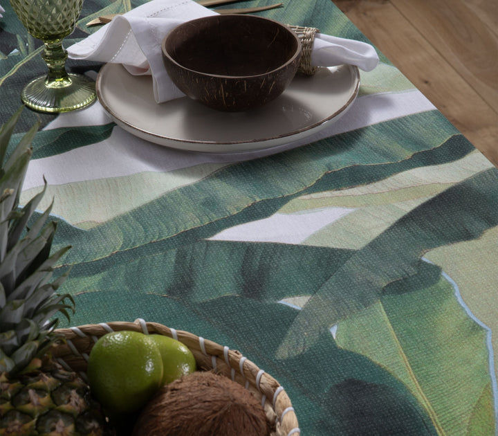 Τραπεζομάντηλο Πράσινο με Tropical Μοτίβο Tropicana 140X240 Nef-Nef Homeware