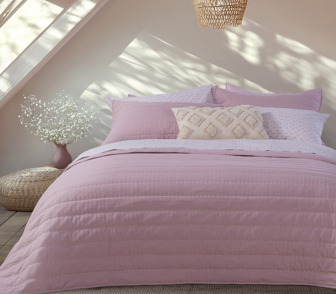 Κουβερλί Υπέρδιπλο Colorfull Λιλά Nef-Nef Homeware