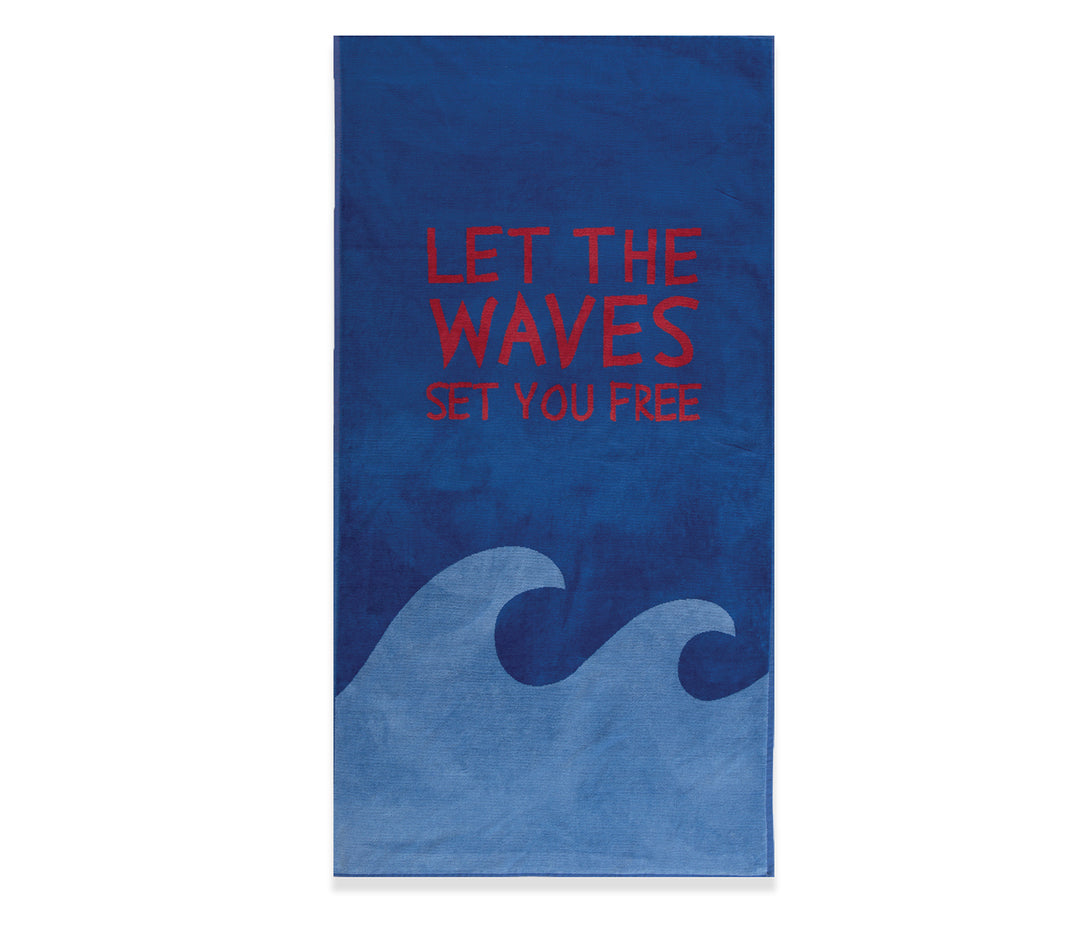Πετσέτα Θαλάσσης Μπλε Set You Free 80X160 Nef-Nef Homeware