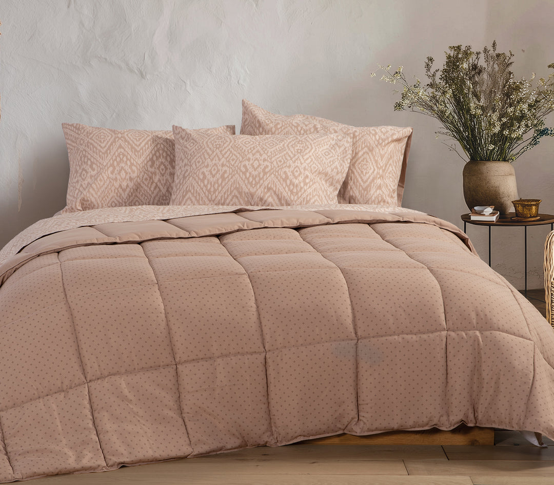 Πάπλωμα Μονό Μπεζ-Καφέ Colorfull Nef-Nef Homeware