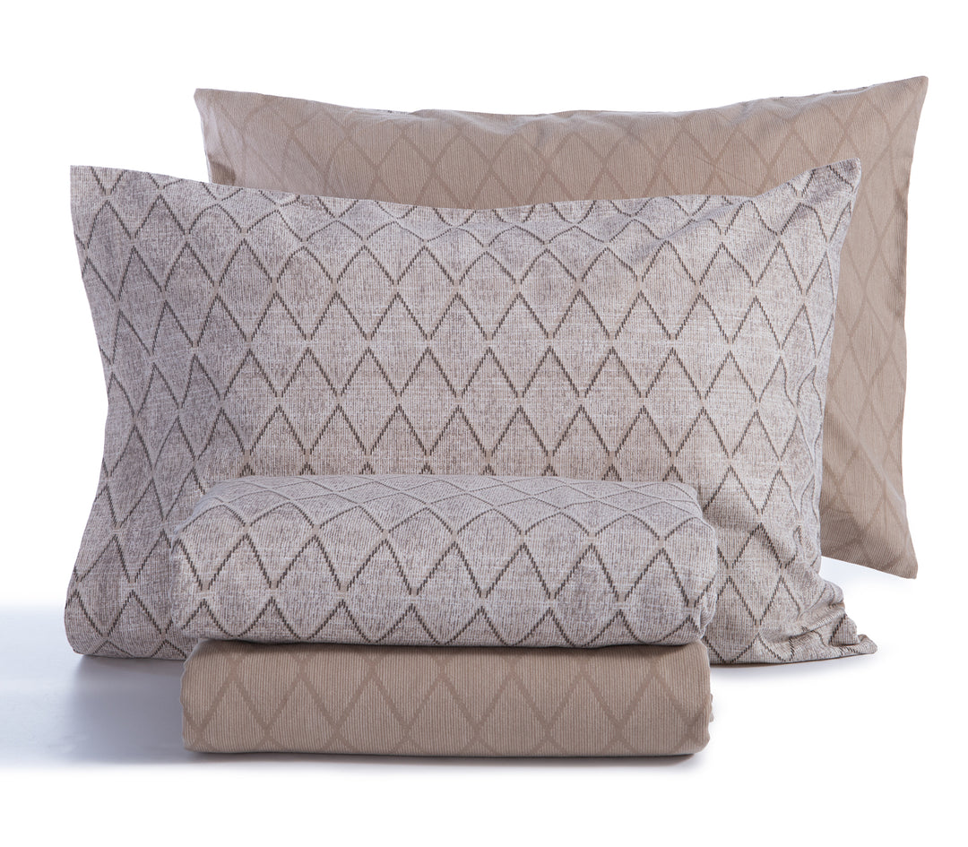 Σετ Φανελένια Σεντόνια Μπεζ Μονά Torredo 160X260 Nef-Nef Homeware