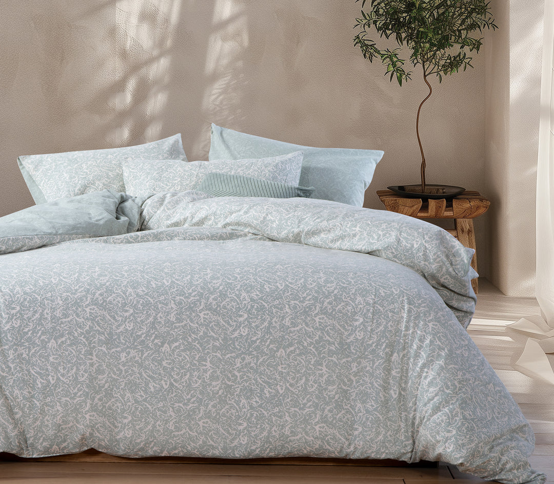 Σετ Φανελένια Σεντόνια Μονά Πράσινα Sorial  Nef-Nef Homeware