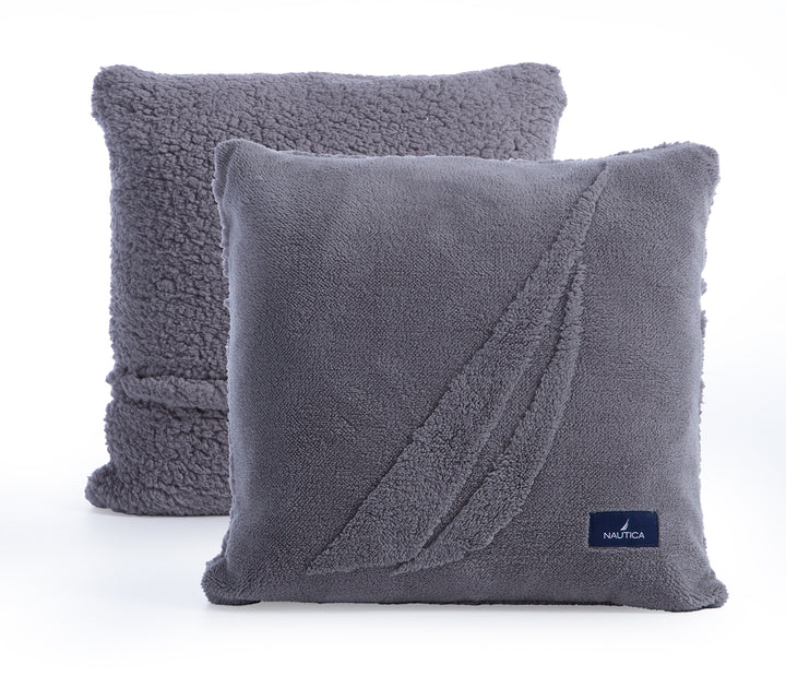 Διακοσμητικό Μαξιλάρι Γκρι Nau Coast 45X45 Nef-Nef Homeware