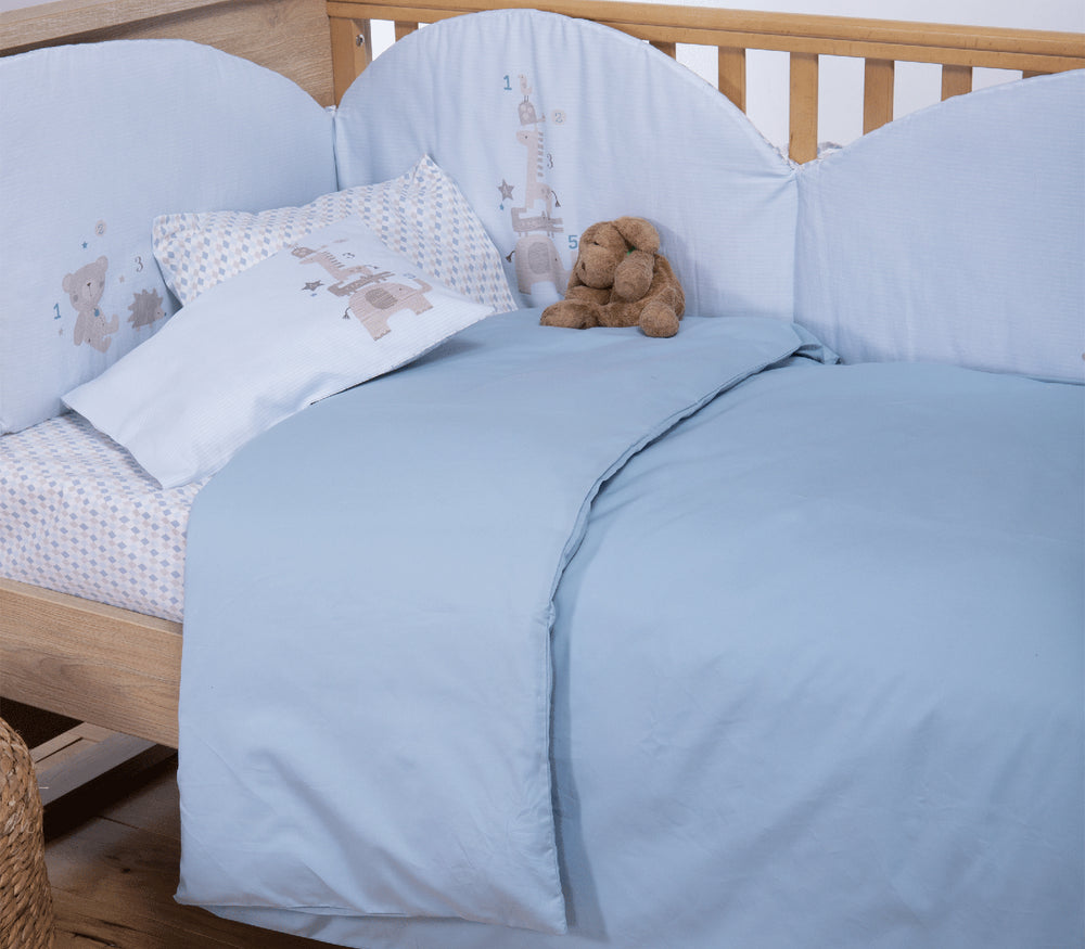 Βρεφική Παπλωματοθήκη Μπλε Basic Nef-Nef Homeware 110Χ150