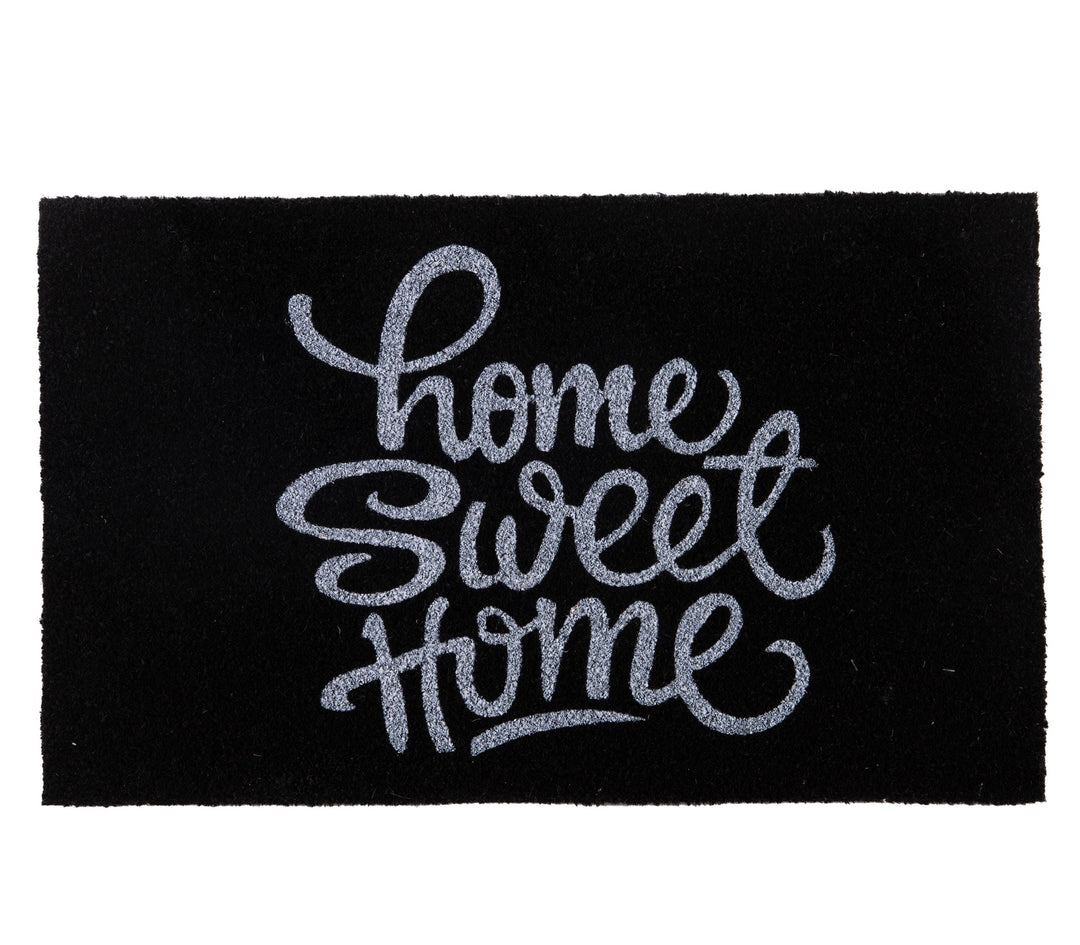 Ταπέτο Εισόδου Μαύρο "Home Sweet Home" Κοκοφοίνικα Nef-Nef Homeware 45Χ75