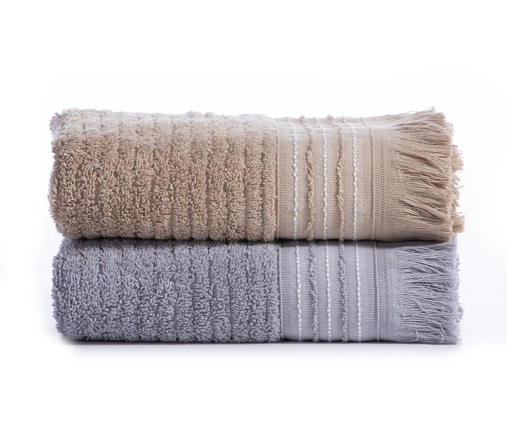 Πετσέτα Σώματος Γκρι Satti 70X140 Nef-Nef Homeware