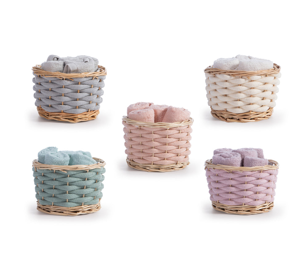 Καλάθι Με Πετσέτες 5 Τμχ Λιλά-Borra Nef-Nef Homeware