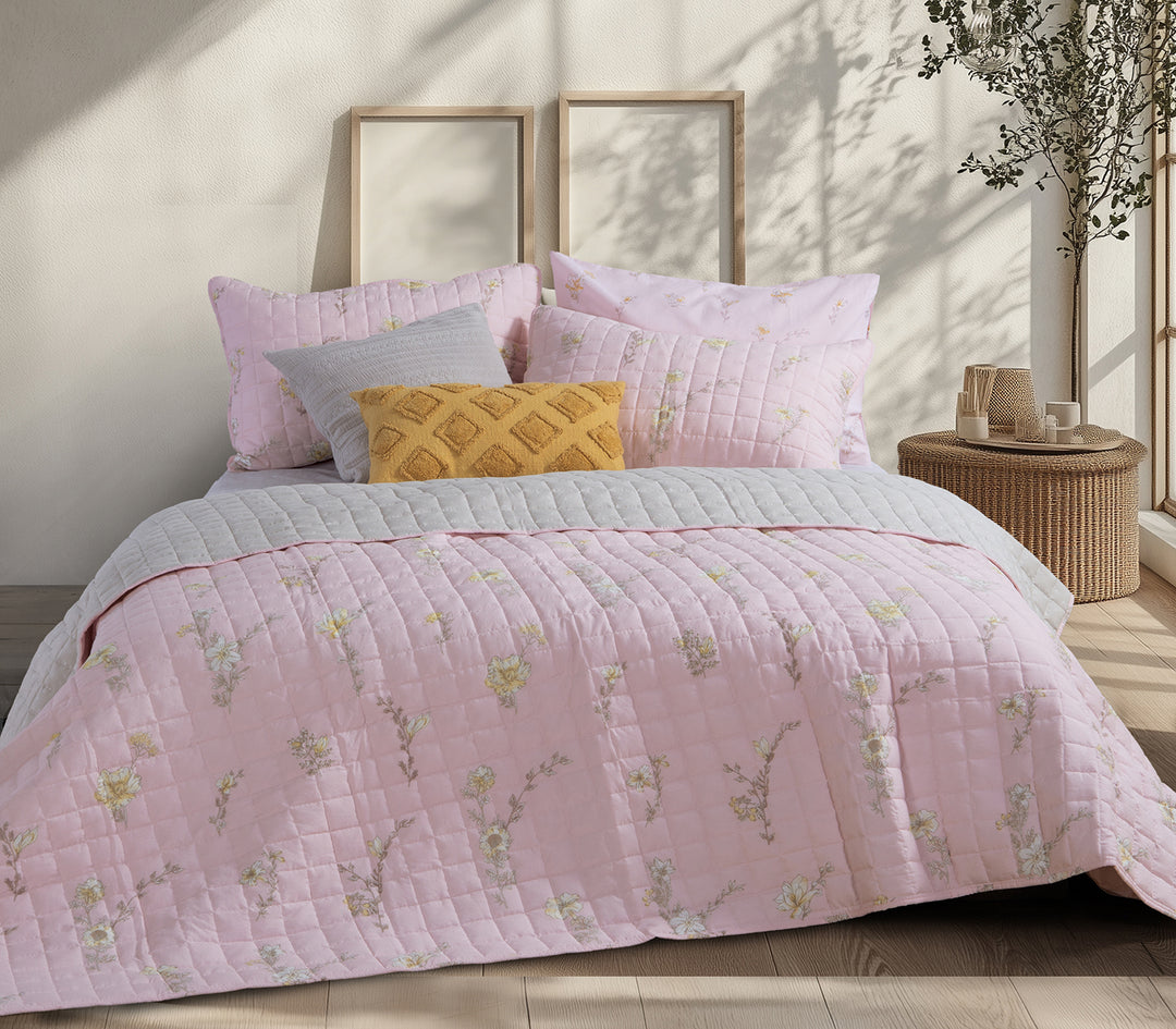 Κουβερλί Μονό Ροζ 180Χ240 Irida Nef-Nef Homeware