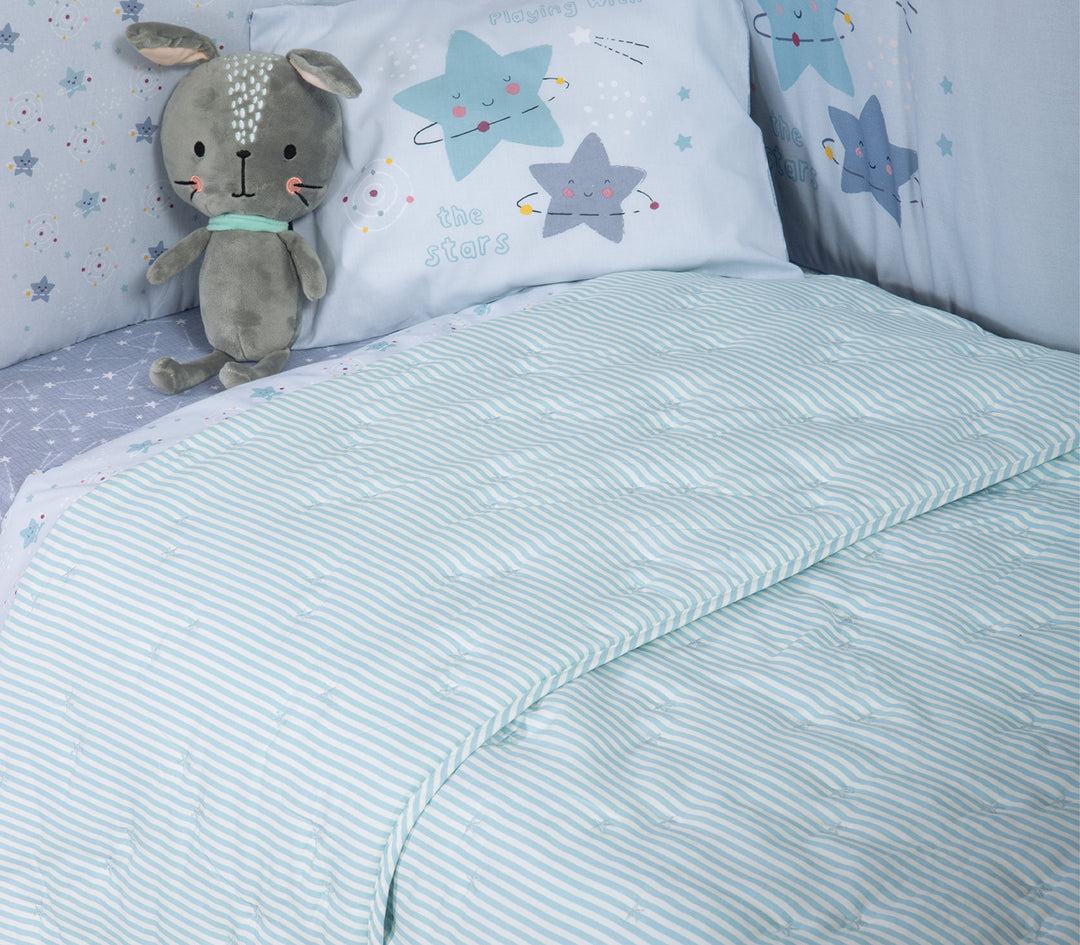 Βρεφικό Κουβερλί Κούνιας Τυρκουάζ Special Nef-Nef Homeware 110Χ150