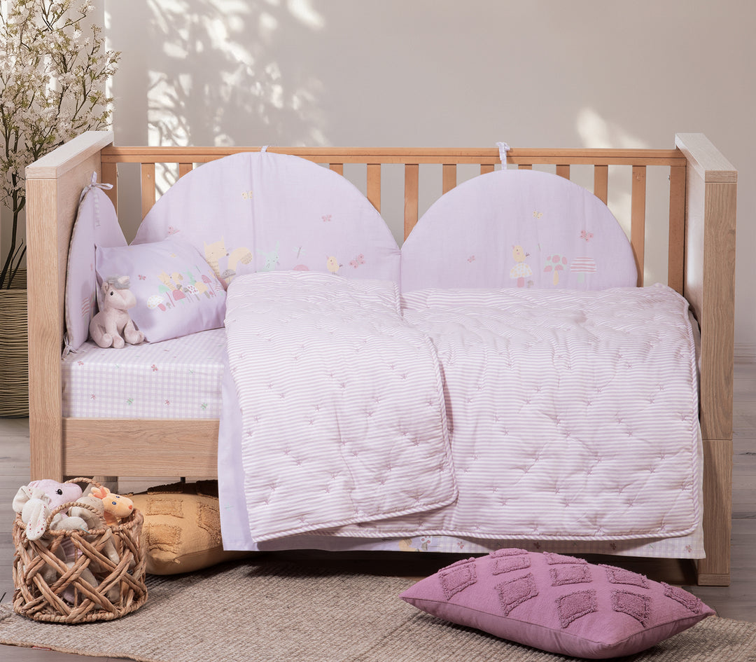 Βρεφικό Κουβερλί Κούνιας Λιλά Special Nef-Nef Homeware 110Χ150
