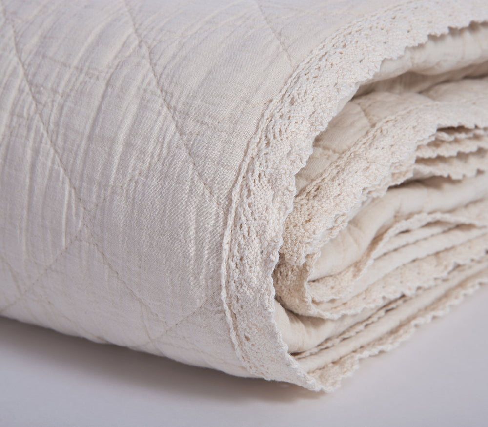 Κουβερλί Υπέρδιπλο Εκρού Brunno Nef-Nef Homeware