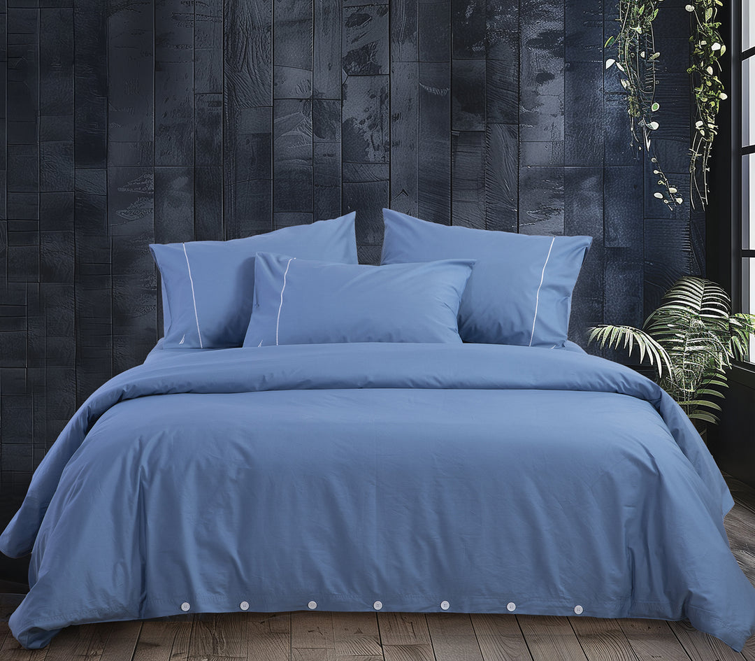 Σετ Παπλωματοθήκη Υπέρδιπλη Μπλε Nau Wave Nef-Nef Homeware