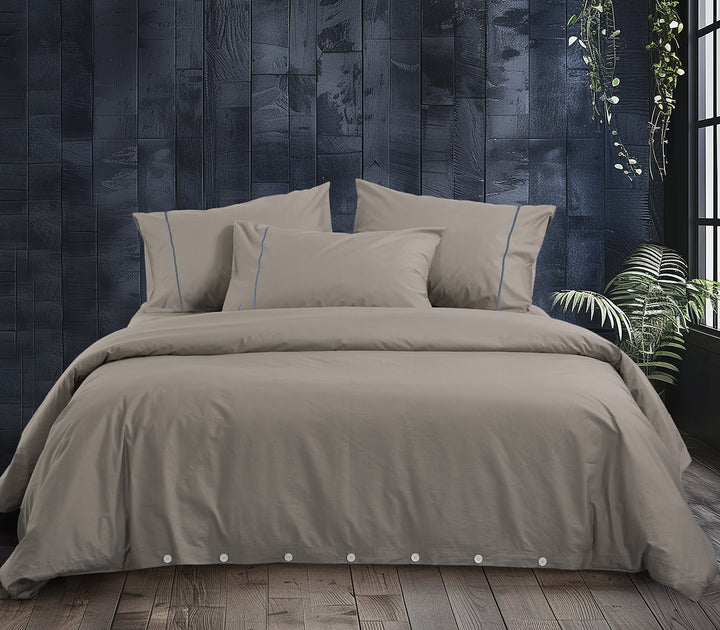 Σετ Παπλωματοθήκη Υπέρδιπλη Μπεζ Nau Wave Nef-Nef Homeware