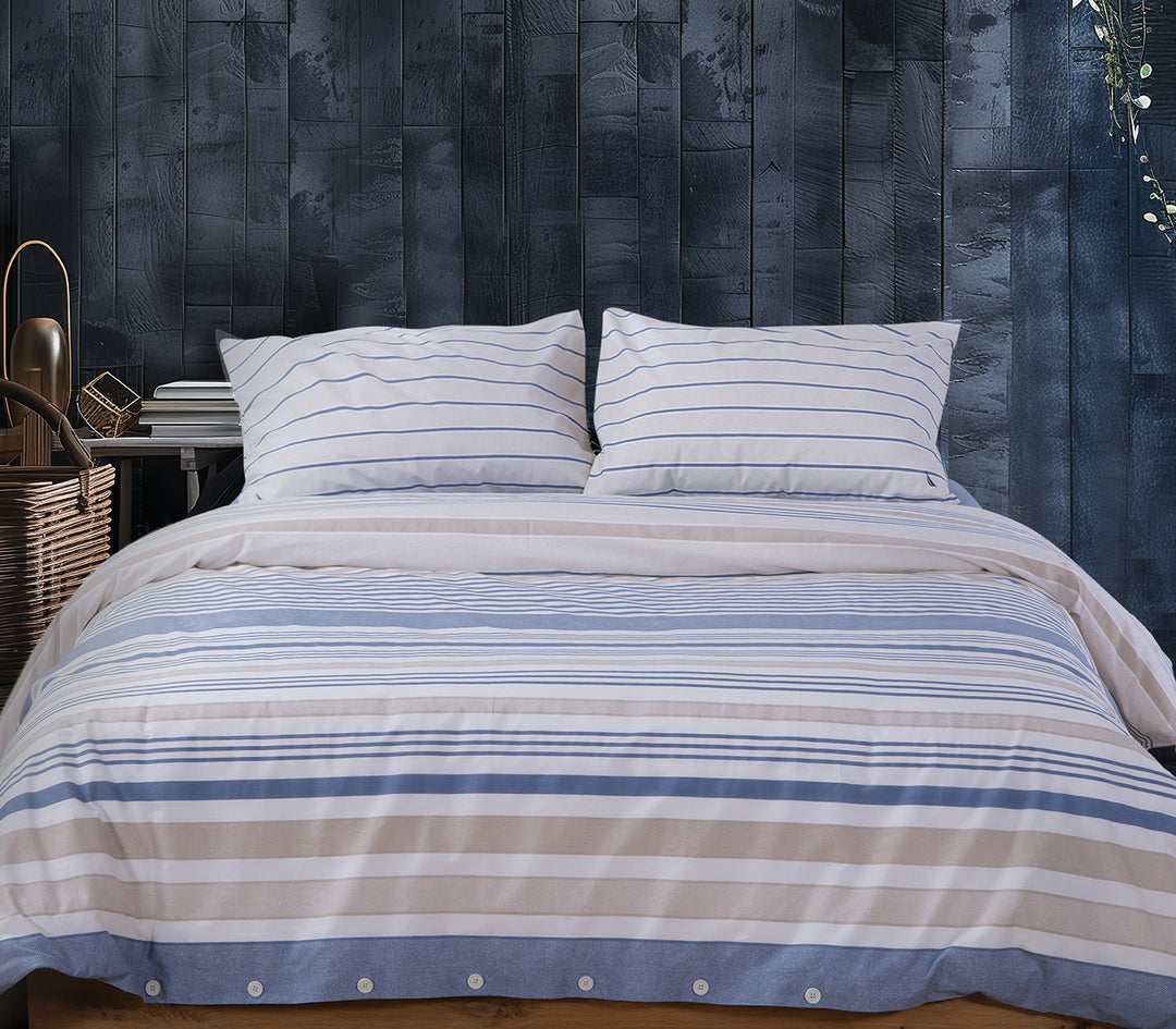 Σετ Σεντόνια Διπλά Μπλε Nau Ocean Nef-Nef Homeware