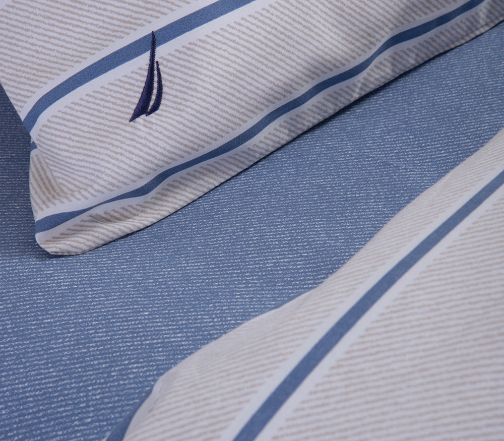 Σετ Σεντόνια Διπλά Μπλε Nau Ocean Nef-Nef Homeware