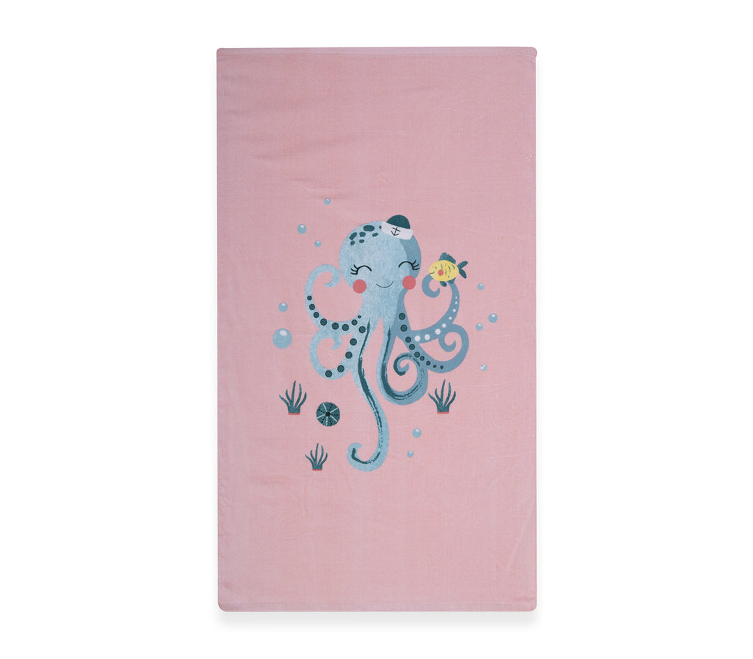Παιδική Πετσέτα Θαλάσσης Sweet Octapus 70x120 Ροζ  Nef-Nef Homeware