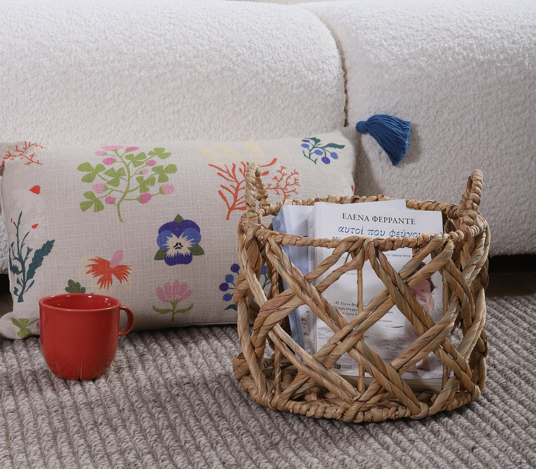Καλάθι Μπεζ Από Υάκινθο Νερού Mesh D35X22 Nef-Nef Homeware