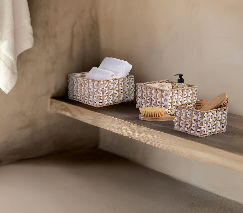 Καλάθι Εκρού Vinci 20X20X11 Nef-Nef Homeware