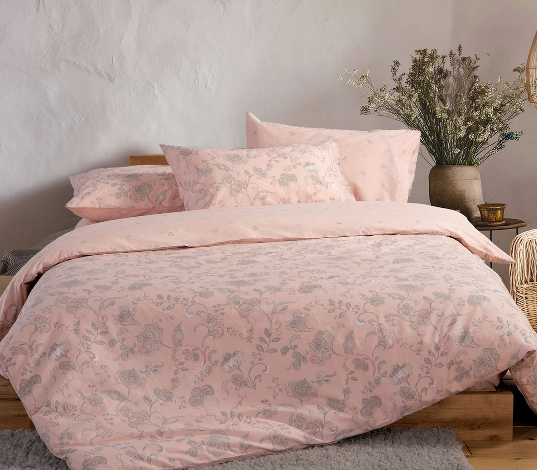 Σετ Σεντόνια Υπέρδιπλα Ροζ Carena Nef-Nef Homeware