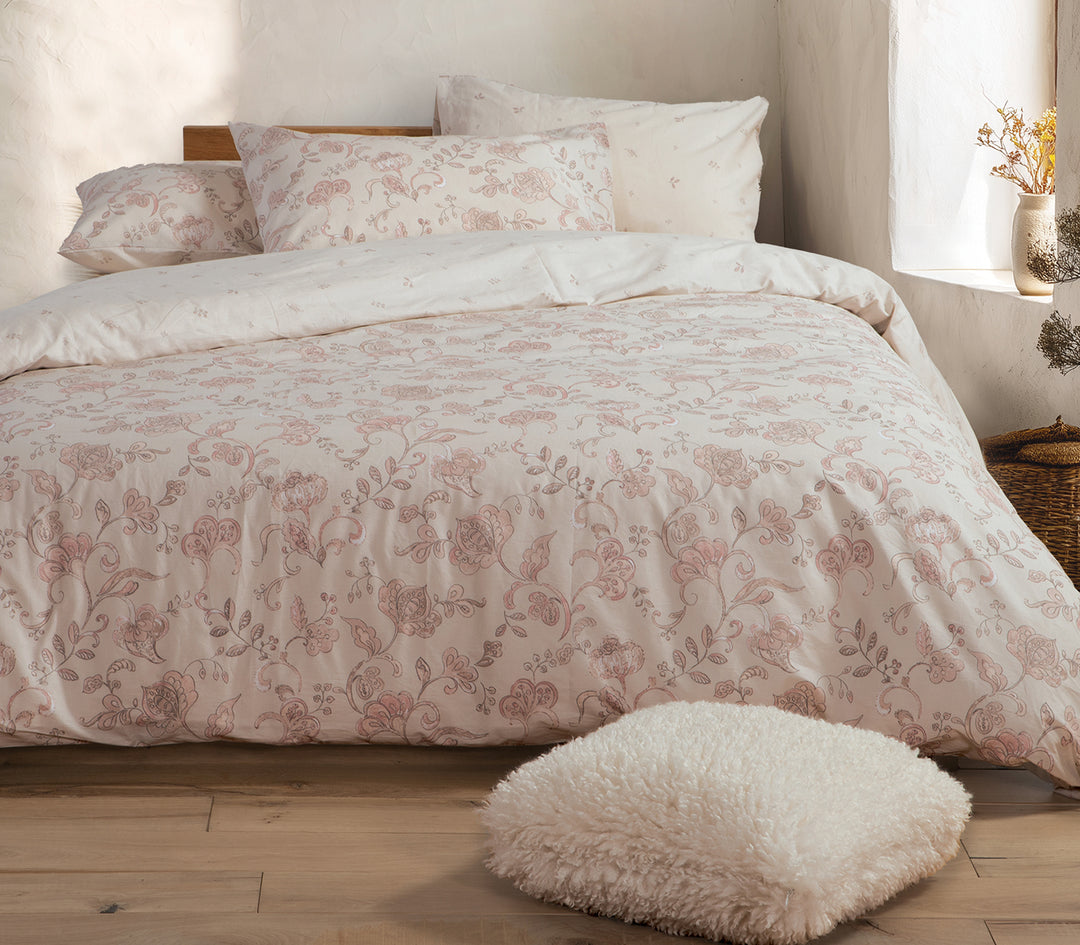 Σετ Σεντόνια Υπέρδιπλα Ανοιχτό Γκρι Carena Nef-Nef Homeware