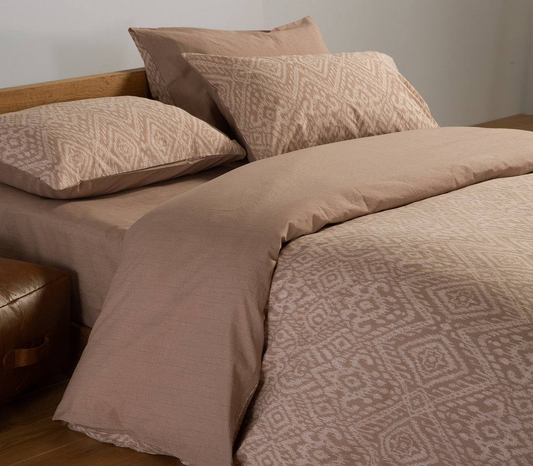 Σετ Παπλωματοθήκη Μονή Μπεζ Borion 170Χ240 Nef-Nef Homeware