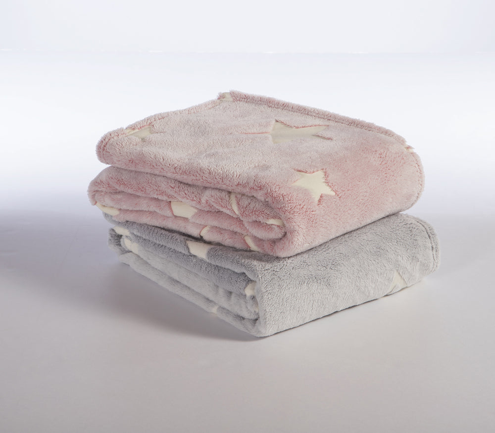 Κουβέρτα Fleece Πολυεστερική Γκρι Κούνιας Starlight 110X150 Nef-Nef Homeware
