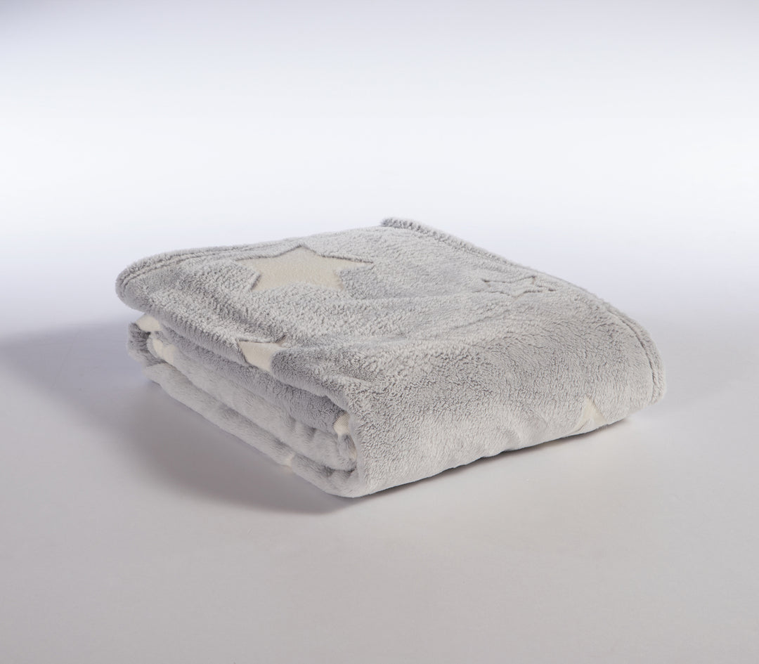 Κουβέρτα Fleece Πολυεστερική Γκρι Κούνιας Starlight 110X150 Nef-Nef Homeware