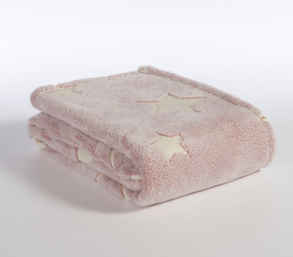 Κουβέρτα Fleece Πολυεστερική Ροζ Κούνιας Starlight 110X150 Nef-Nef Homeware