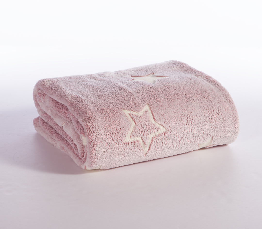 Παιδική Κουβέρτα Fleece Ροζ Πολυεστερική Starlight Nef-Nef Homeware
