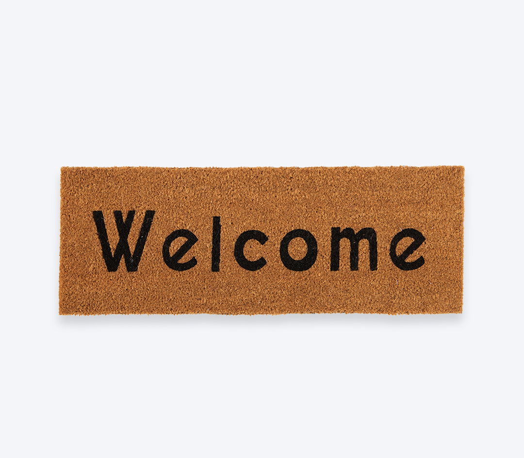 Ταπέτο Εισόδου Μπεζ "Welcome" από Κοκοφοίνικα 25Χ75 Nef-Nef Homeware