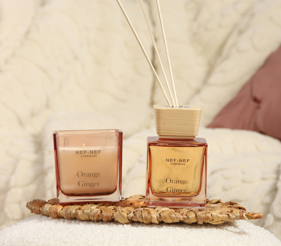 Αρωματικό Κερί Μπορντό Orange Ginger Nef-Nef Homeware