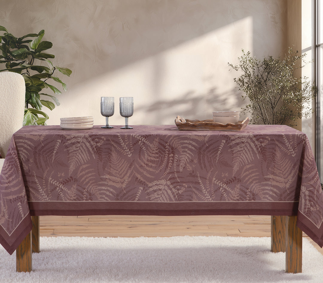 Τραπεζομάντηλο Μπορντό Βαμβακερό Fern 140X140 Nef-Nef Homeware