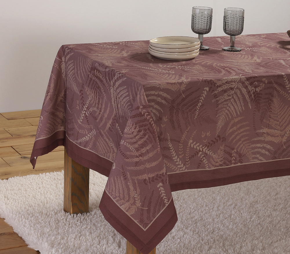 Τραπεζομάντηλο Μπορντό Βαμβακερό Fern 140X140 Nef-Nef Homeware