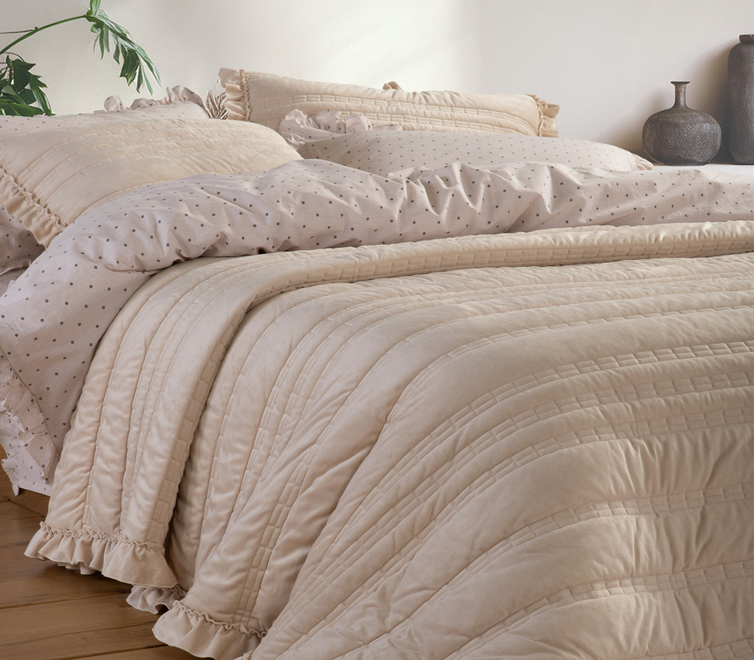 Κουβερλί Υπέρδιπλο Εκρού Sirion Nef-Nef Homeware