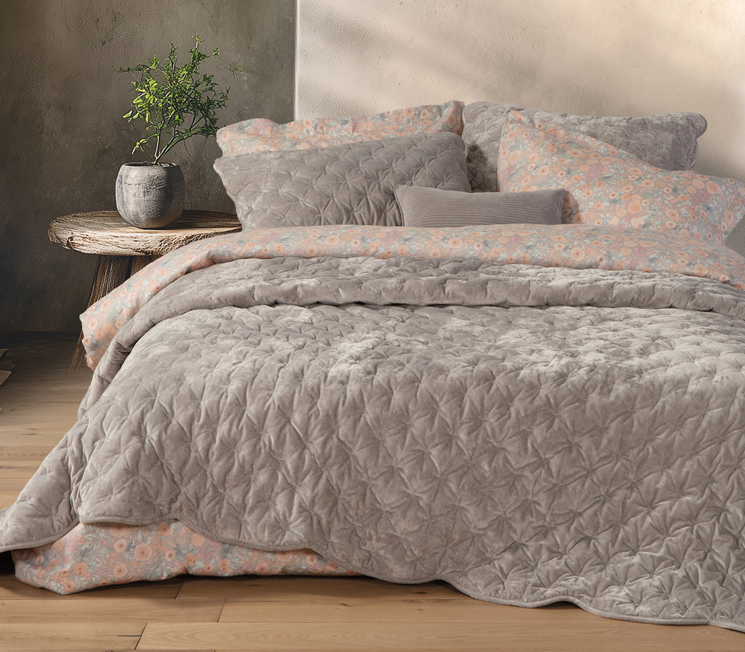 Κουβερλί Υπέρδιπλο Γκρι Priver Nef-Nef Homeware