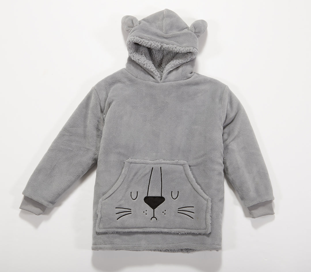 Παιδική Fleece Ρόμπα-Πόντσο Γκρι Sleeping Lion Nef-Nef Homeware