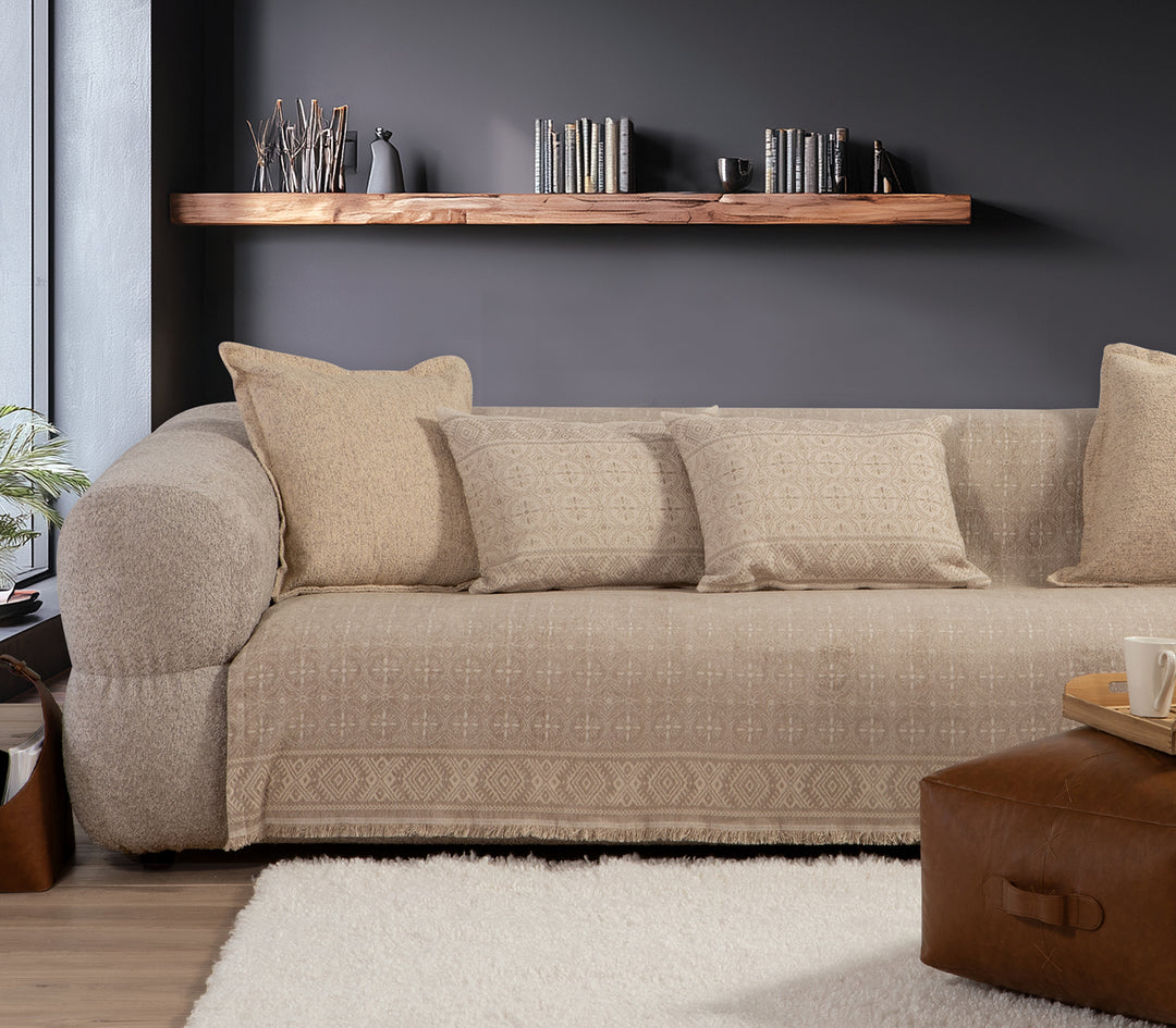 Ριχτάρι Πολυθρόνας Μπεζ Jeneria 170X180 Nef-Nef Homeware