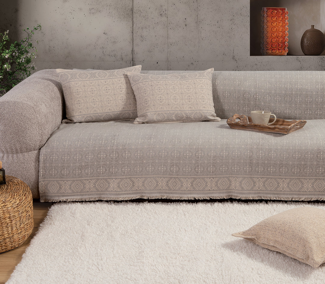 Ριχτάρι Διθέσιου Καναπέ Γκρι Jeneria 170Χ250 Nef-Nef Homeware