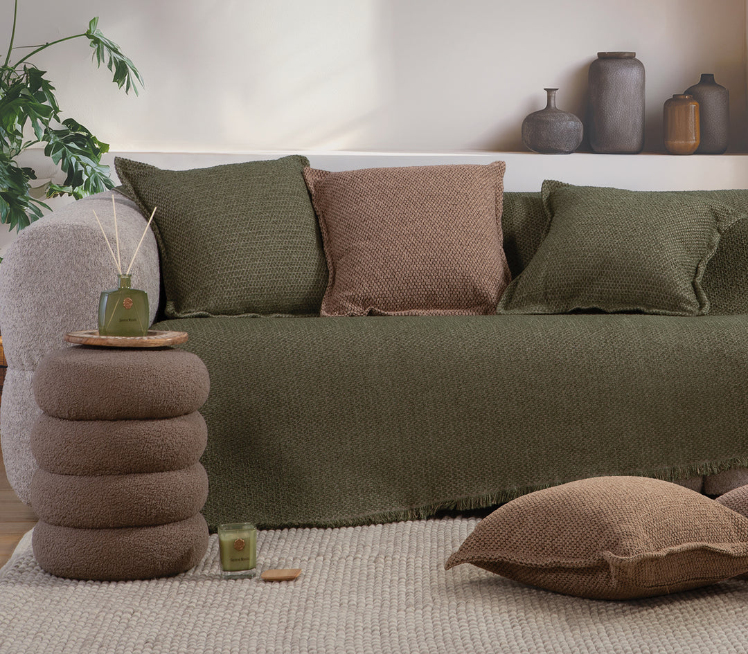 Ριχτάρι Τριθέσιου Καναπέ Πράσινο Brooklyn 170X300 Nef-Nef Homeware