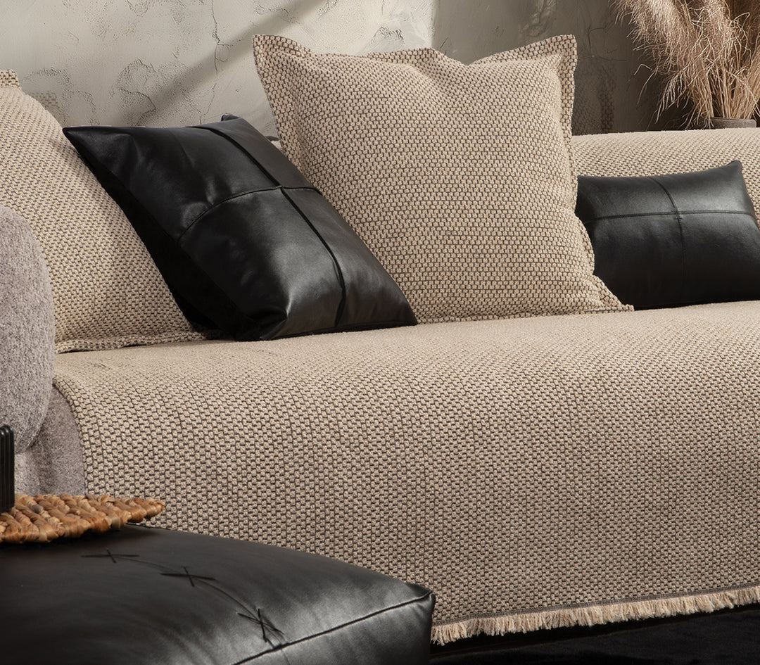 Ριχτάρι Διθέσιου Καναπέ Εκρού Brooklyn 170X250 Nef-Nef Homeware