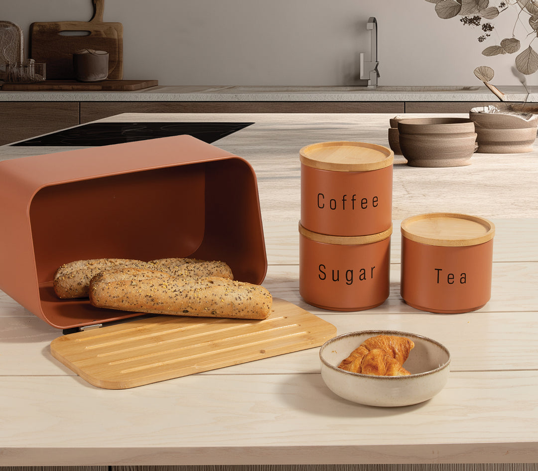 Ψωμιέρα Μεταλλική Κεραμιδί Nef-Nef Homeware 34,5X19X17