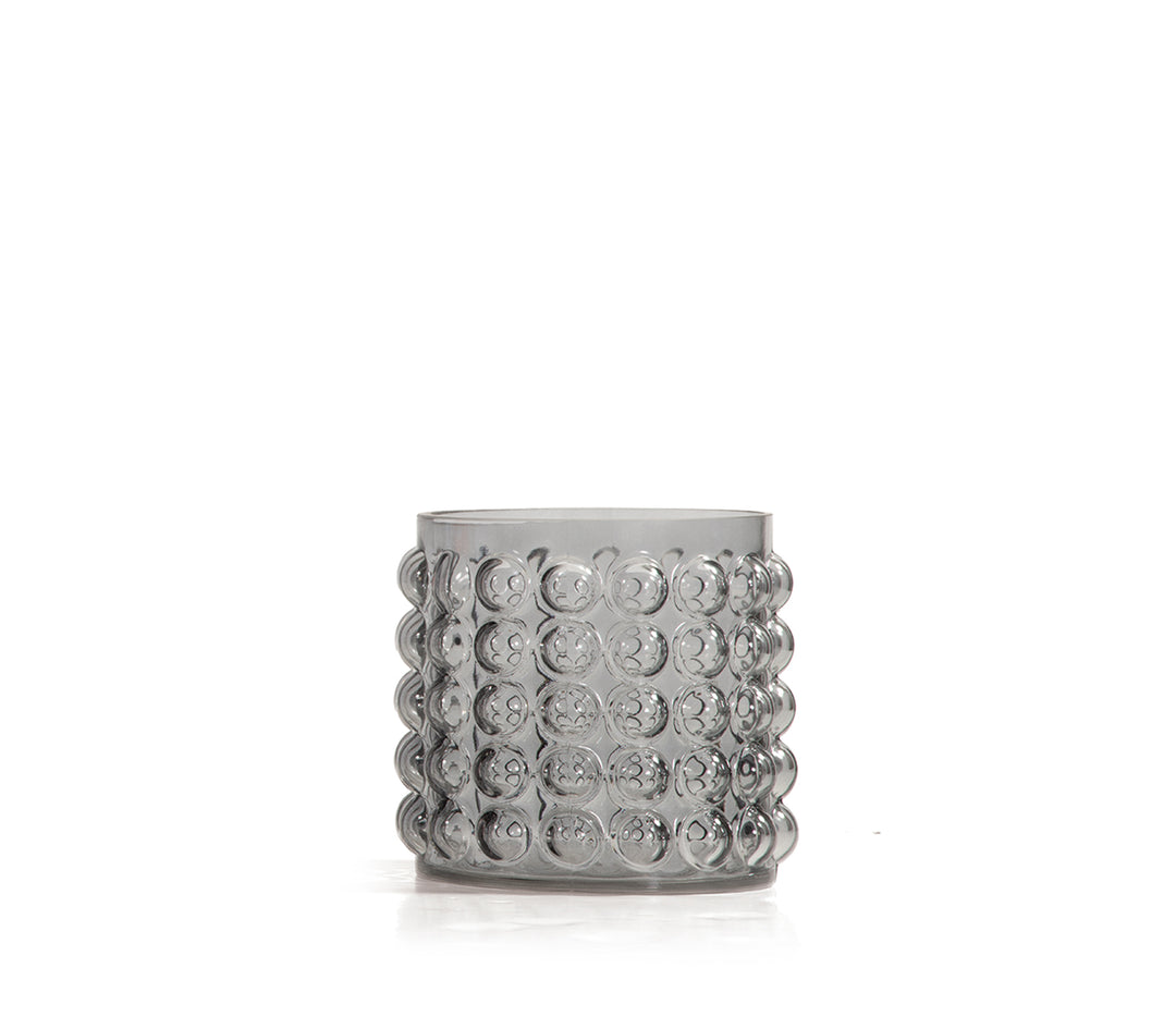 Γυάλινο Βάζο Διακοσμητικό Γκρι Olmo 16Χ17 Nef-Nef Homeware